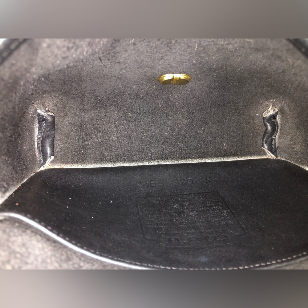 Vintage COACH #9924 Casino Black Leather Satchel Handbag Crossbody in ECU - Picture 9 of 12
